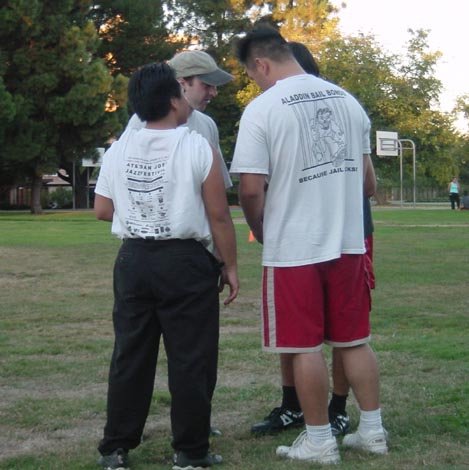 2001-10-11a The other team plotting their next move.jpg