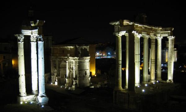 2004-07-16q Roman Forum by Night.JPG