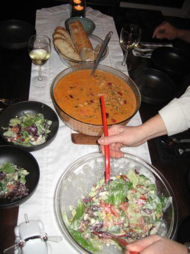 2005-11-25b Salad and Fish Stew.JPG
