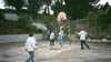 16 Shooting hoops after the work