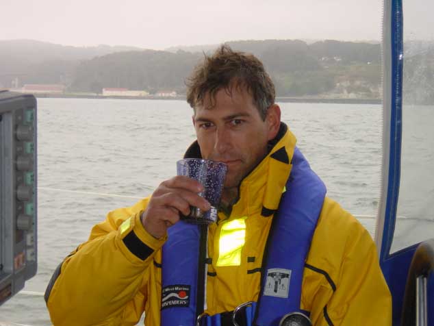 DSC00432 A thoughtful skipper... Tom did not sleep much on this trip