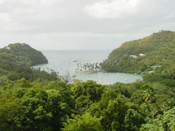 023 Marigot Bay, where we later would pick up the boats