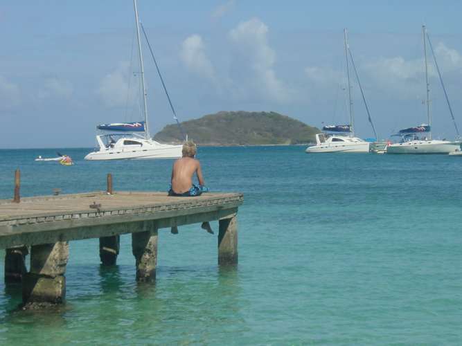 476 Our two boats in Salt Whistle Bay