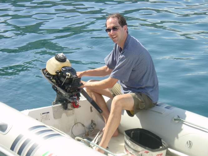 543 Dinghy captain Doug was always on duty