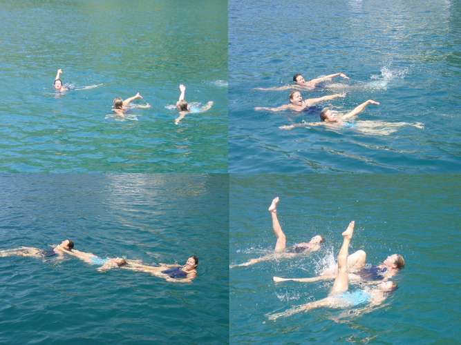 553 And I asked them whether they could so something for the camera, eg Synchronized Swimming... and they could!